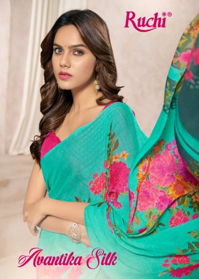 Avantika Silk By Ruchi Fancy Georgette  Saree Collection